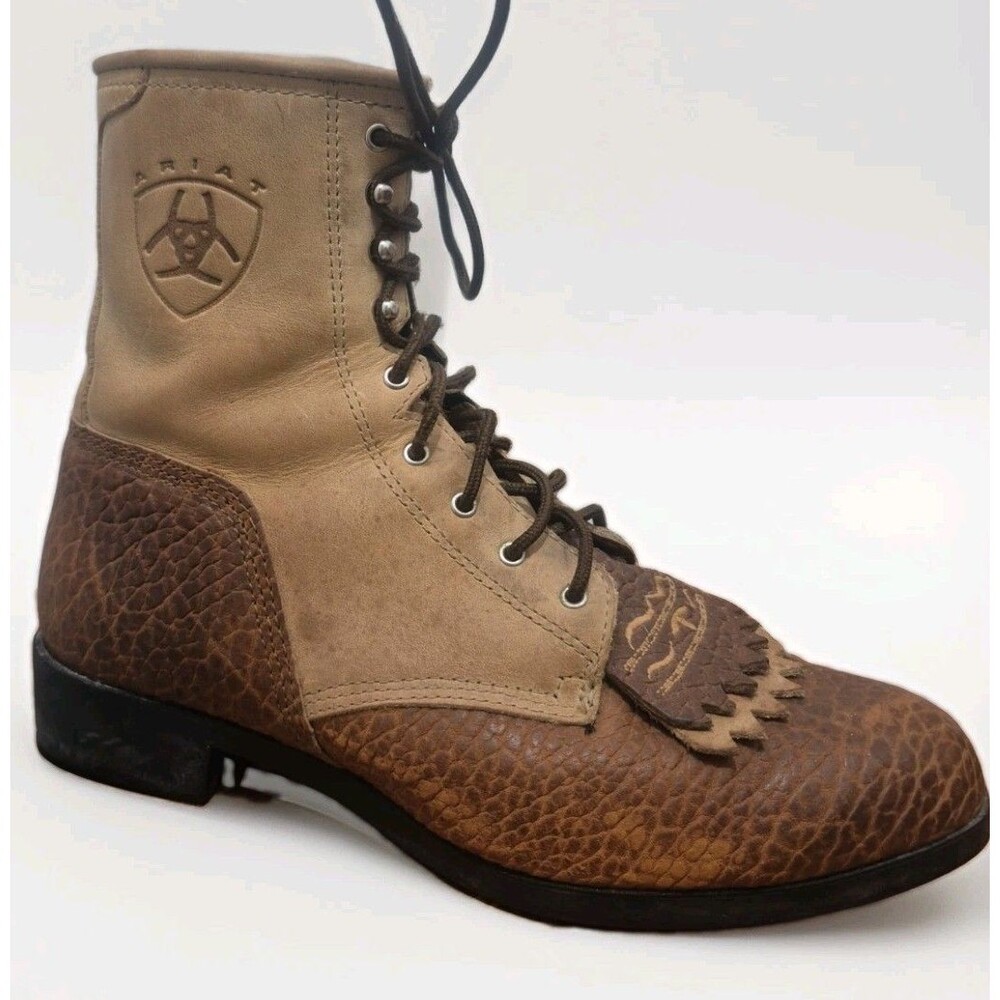 Ariat  A2 Competitor Heritage Laced Boots Two Tone Brown 30182 Men's Size 10